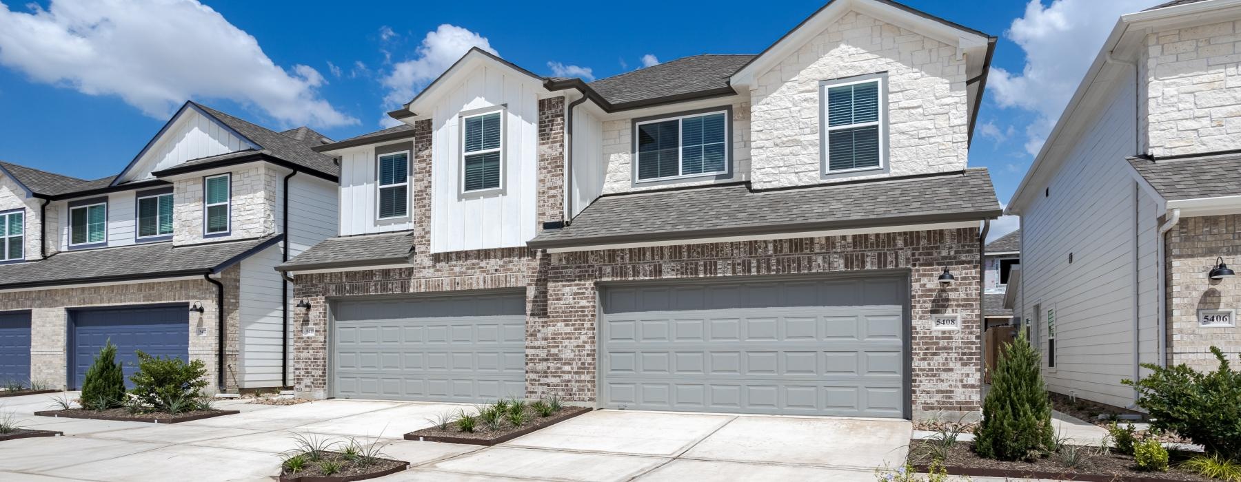 a house with garages and a garage