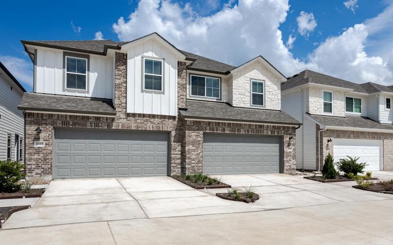 a house with a garage